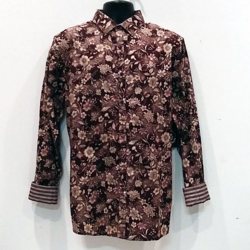 Men's Multi Russet Floral LS Shirt